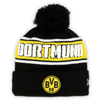 Borussia Dortmund BVB New Era Bommelmütze Dortmund Schwarz-Gelb